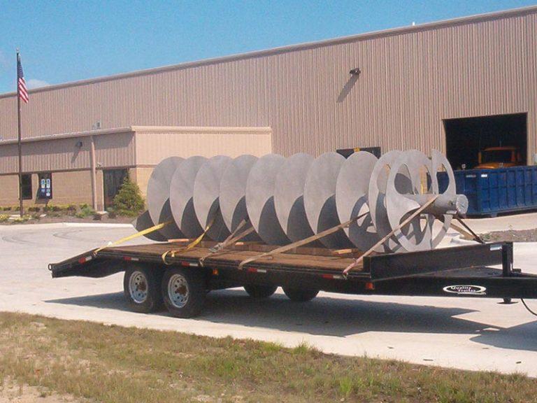 Complete Auger Sectional with Cut Outs, Double Lead Stainless